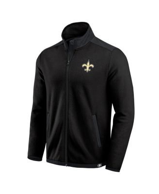 Darius Rucker Collection by Men's Black New Orleans Saints Color Block Polar Fleece Full-Zip Jacket