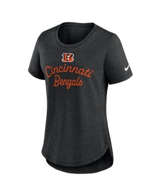 Women's Black Cincinnati Bengals Script Tri-Blend T-Shirt