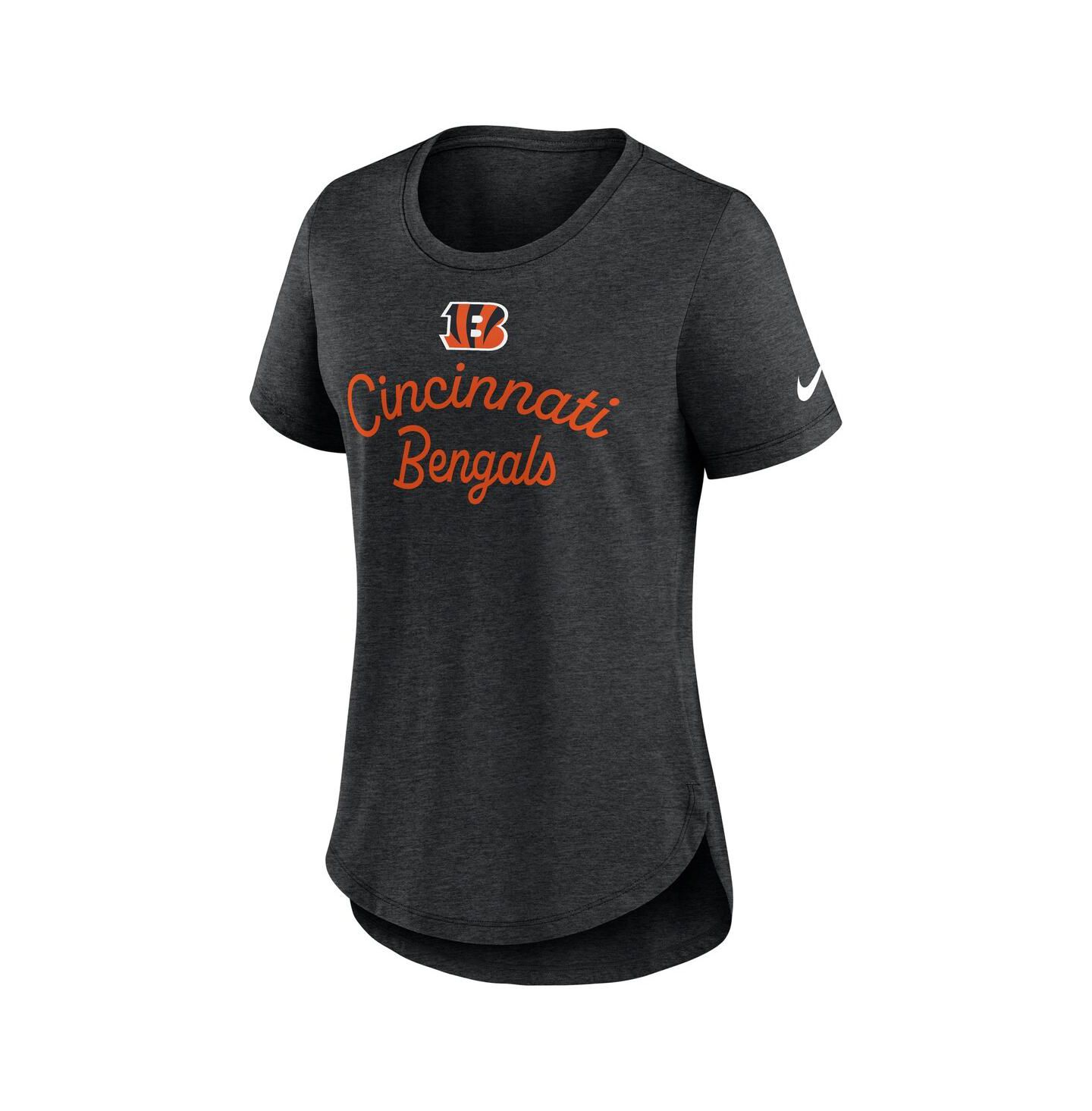 Женская футболка Nike Black Cincinnati Bengals Script Tri-Blend — фото 2