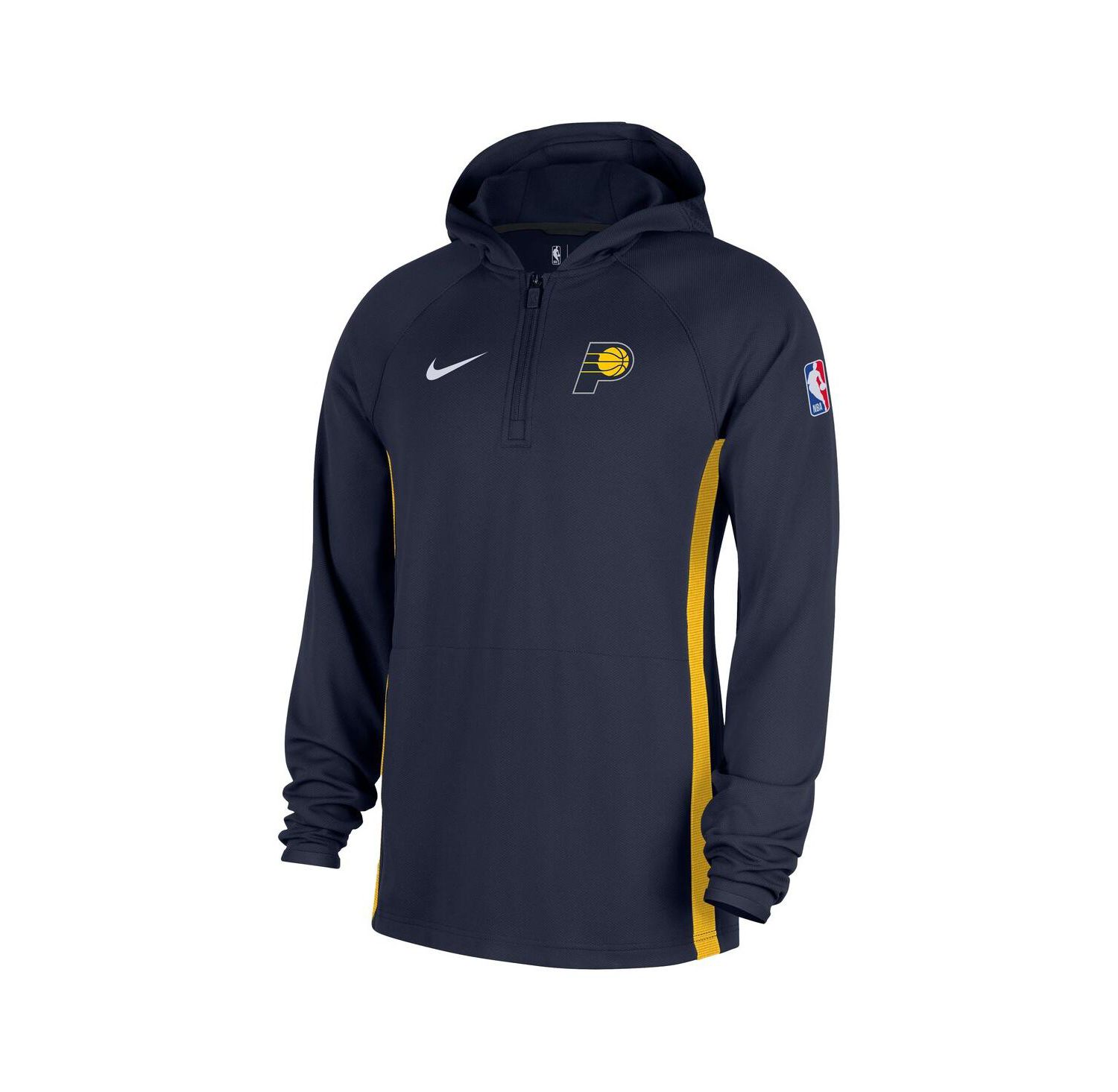 Men's Navy Indiana Pacers Authentic On Court Zone Quarter-Zip Dri-FIT Hoodie Jacket