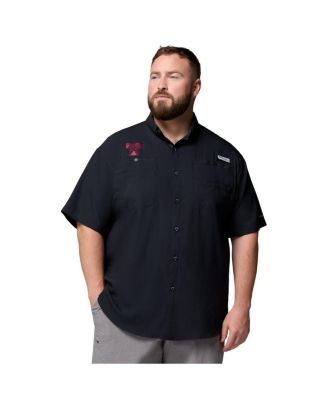 Columbia - Men's Black Texas A&M Aggies Big Tall Tamiami Omni-Shade Button-Down Shirt