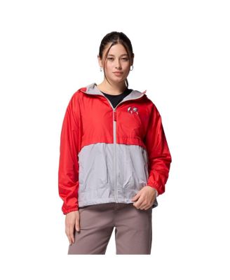 Columbia - Women's Red/Grey Georgia Bulldogs Spire Hoodie Windbreaker