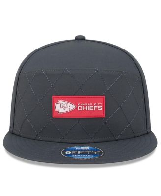 Men's Charcoal Kansas City Chiefs 2025 Sideline Cold Weather Split Panel 9FIFTY Snapback Hat