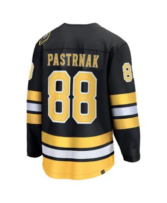 Men's David Pasternak Black Boston Bruins Home Breakaway Player Jersey