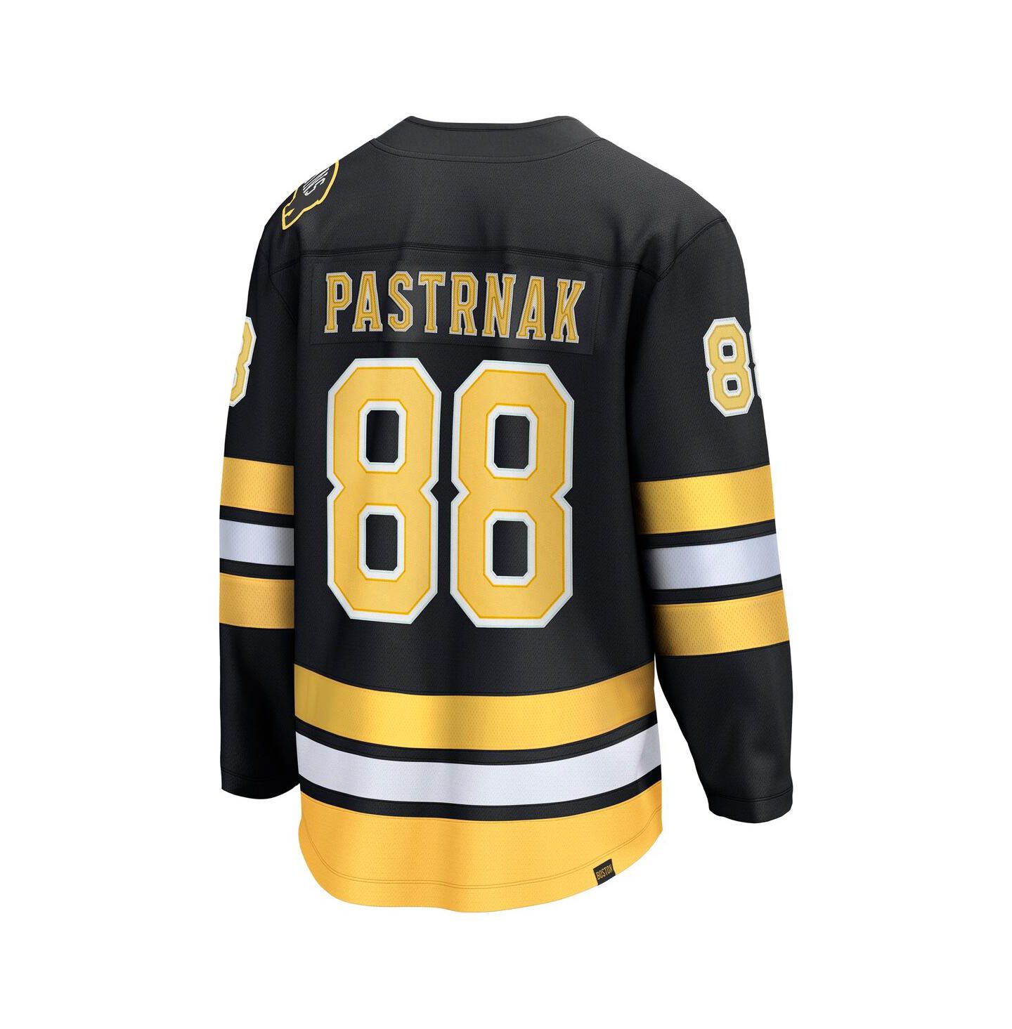 Мужской топ Fanatics David Pasternak Black Boston Bruins Home Breakaway Player Jersey — фото 3