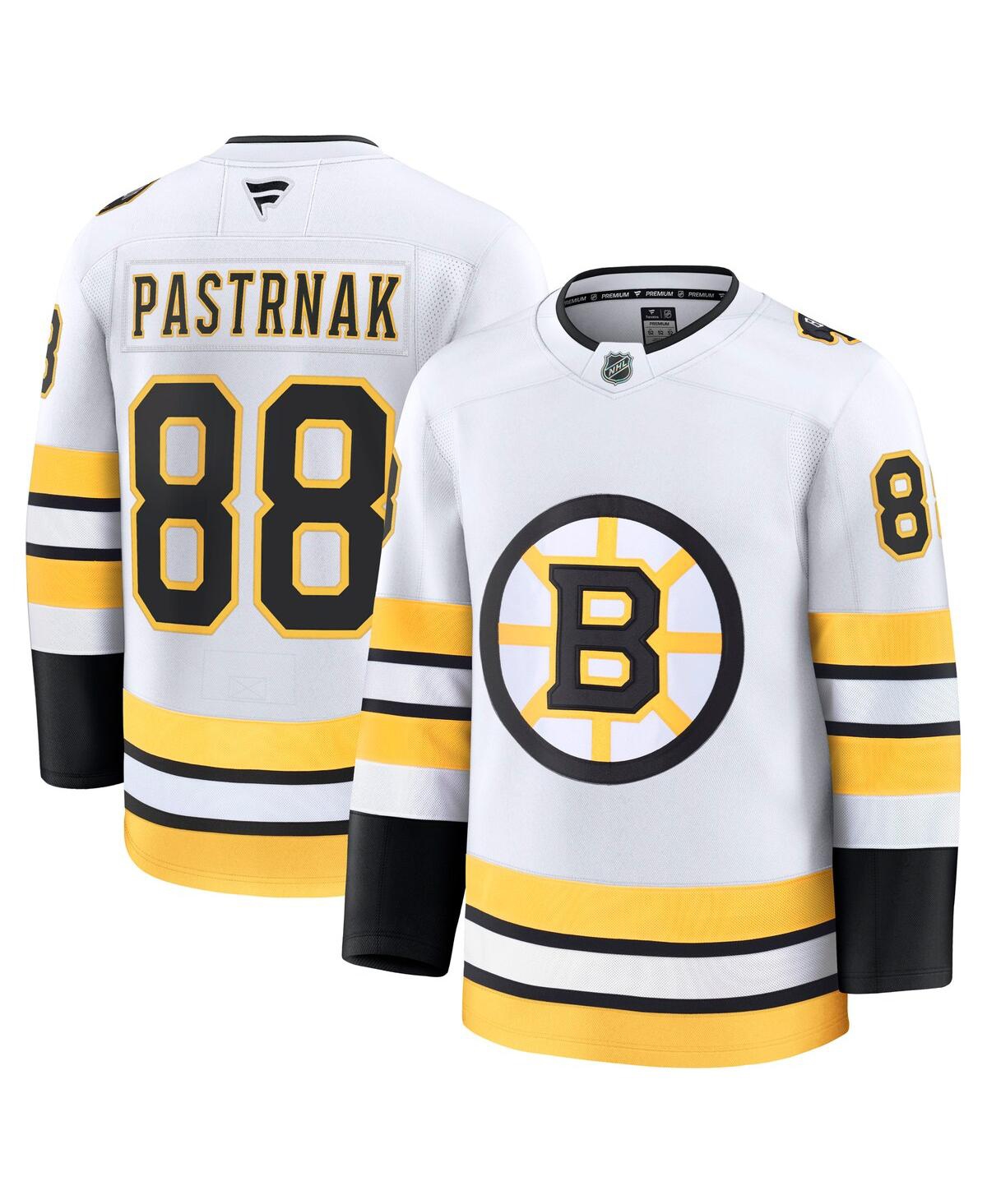 Fanatics Men's David Pasternak White Boston Bruins Away Premium Player Jersey - White