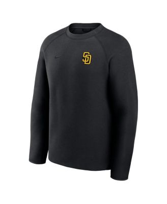 Men's Black San Diego Padres Tech Fleece Raglan Sweatshirt