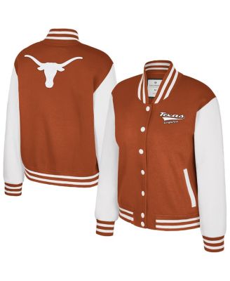 Colosseum - Women's Texas Orange Texas Longhorns French Baguette Full Snap Fleece Jacket