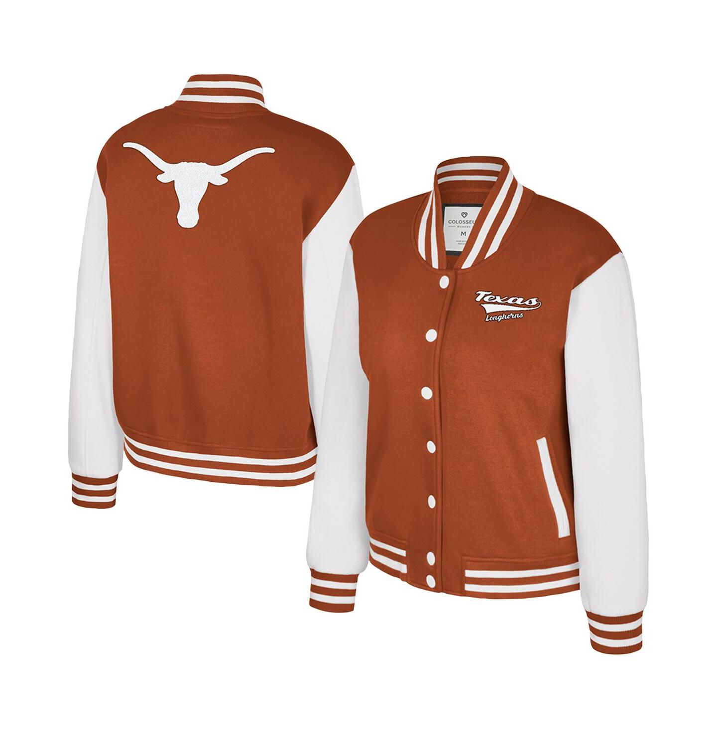 Женская куртка Colosseum Texas Orange Texas Longhorns French Baguette Full Snap Fleece — фото 1