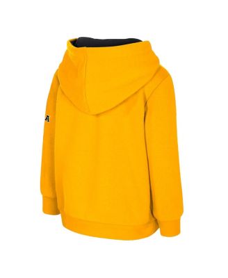 Toddler Gold Iowa Hawkeyes Big Logo Volume Fleece Pullover Hoodie