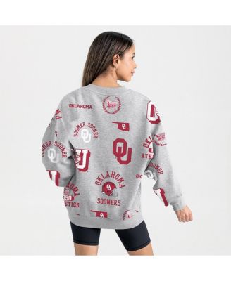 Women's Gray Oklahoma Sooners Always on Repeat Fleece Sweatshirt