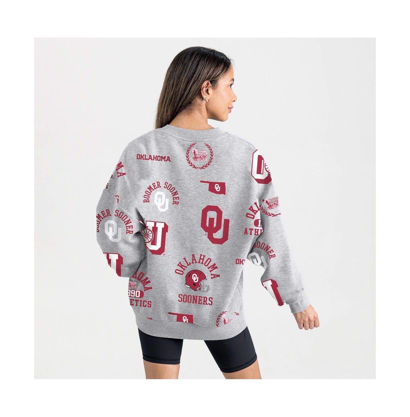 Женская толстовка Gameday Couture Gray Oklahoma Sooners Always on Repeat Fleece — фото 2