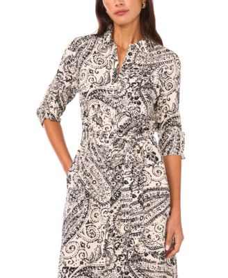 Women's Collared Neck Shirt Dress