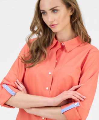 Women's Roll-Tab Button-Front Shirt