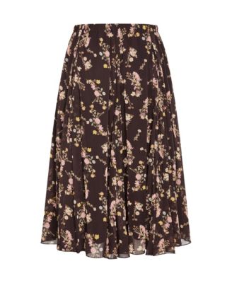 Plus Size Serene Print Midi Skirt