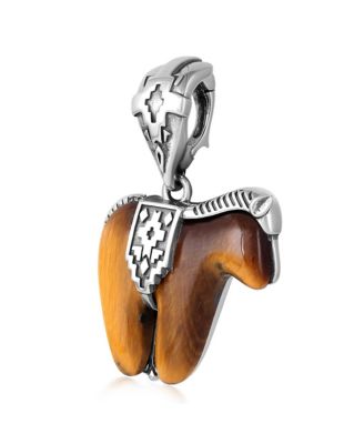 Sterling Silver Tiger's Eye Horse Pendant Enhancer
