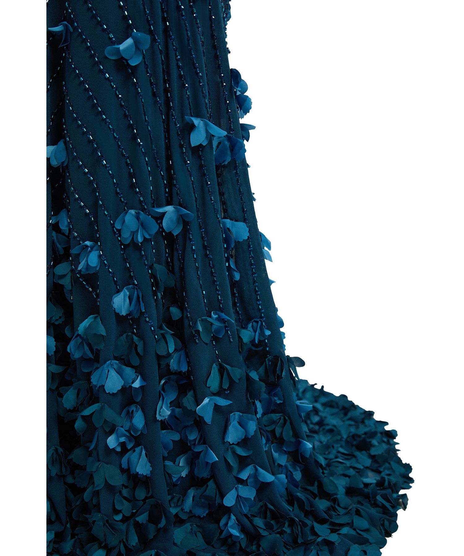 Petite Woven Maxi Rosette Dress