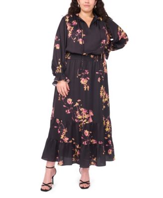 Vince Camuto - Plus Size Long-Sleeve Maxi Dress