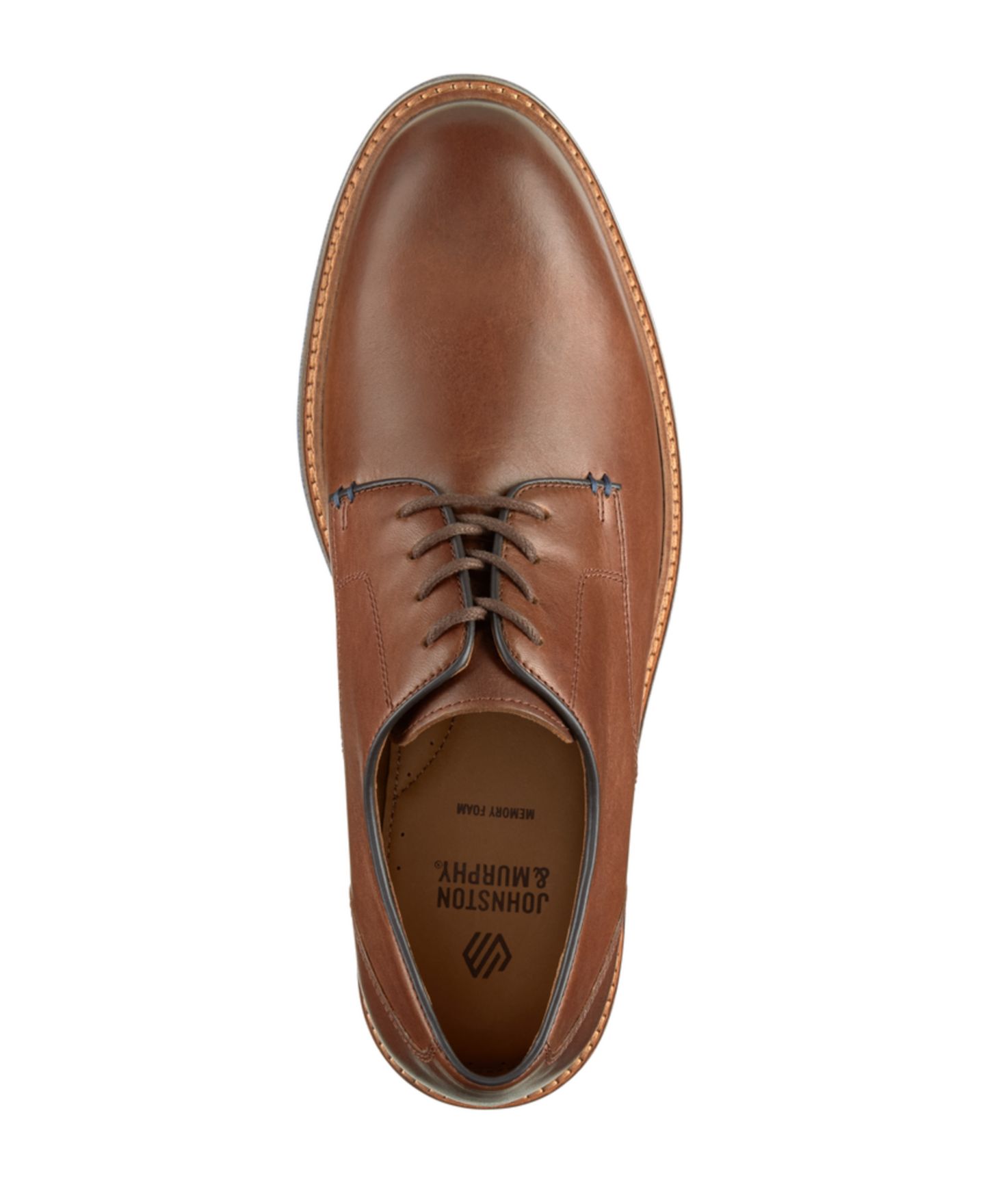 Обувь Johnston & Murphy Men's Calder Plain Round Toe Shoes, цвет: Красное дерево — фото 4