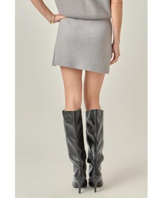 Women's String Knit Mini Skirt