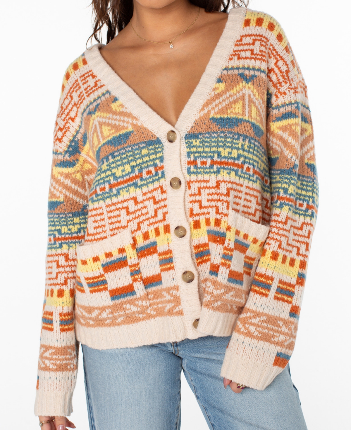 Roxy Women's Long Sleeve Tamarindo Cardigan Sweater In Multi