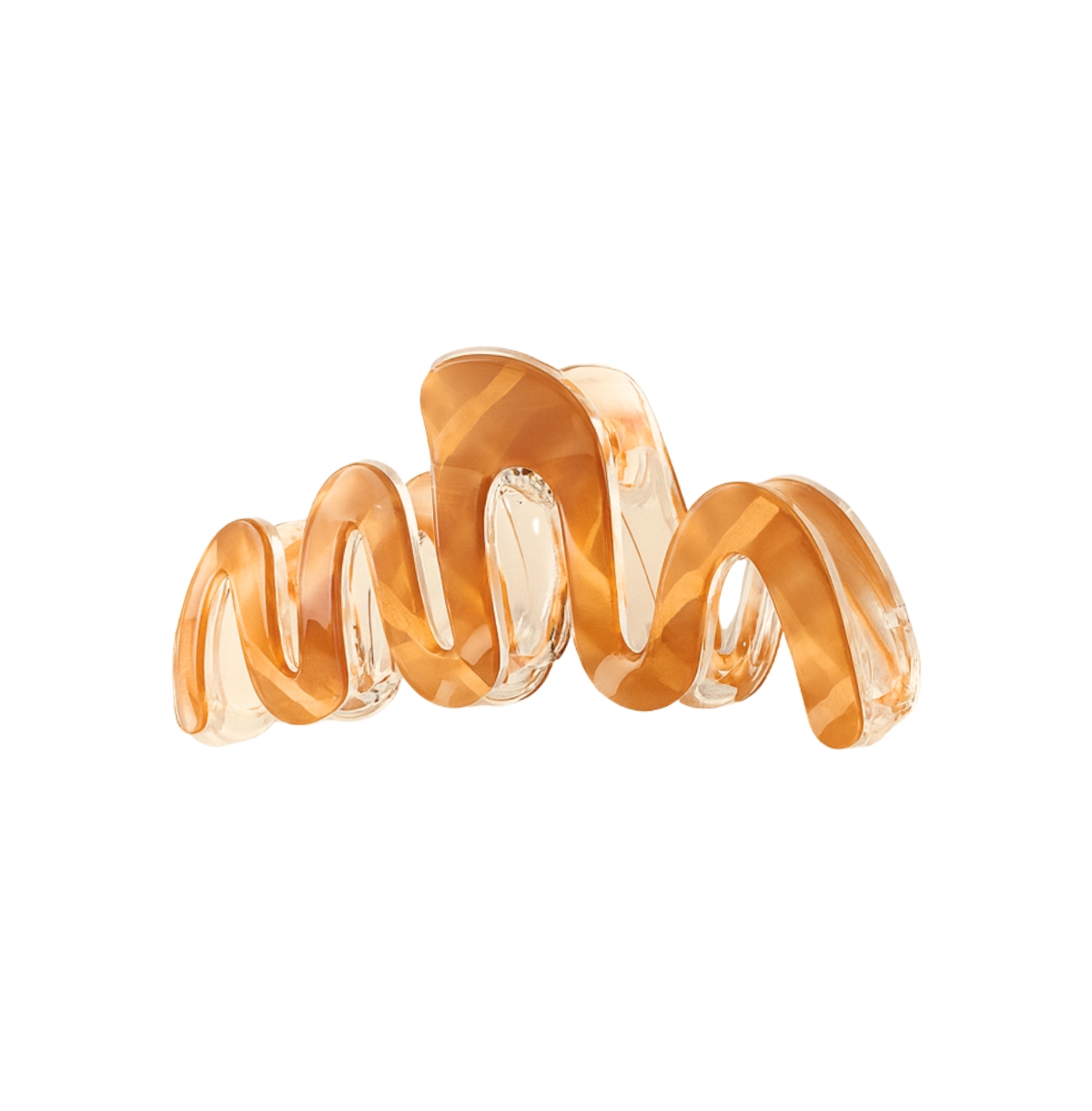 Headbands of Hope Large Luxe Wavy Claw Clip – Caramel Marble