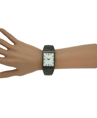 Gunmetal Textured Metallic Bangle Watch