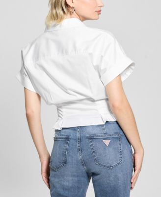 Women's Julie Tie-Front Button-Down Top