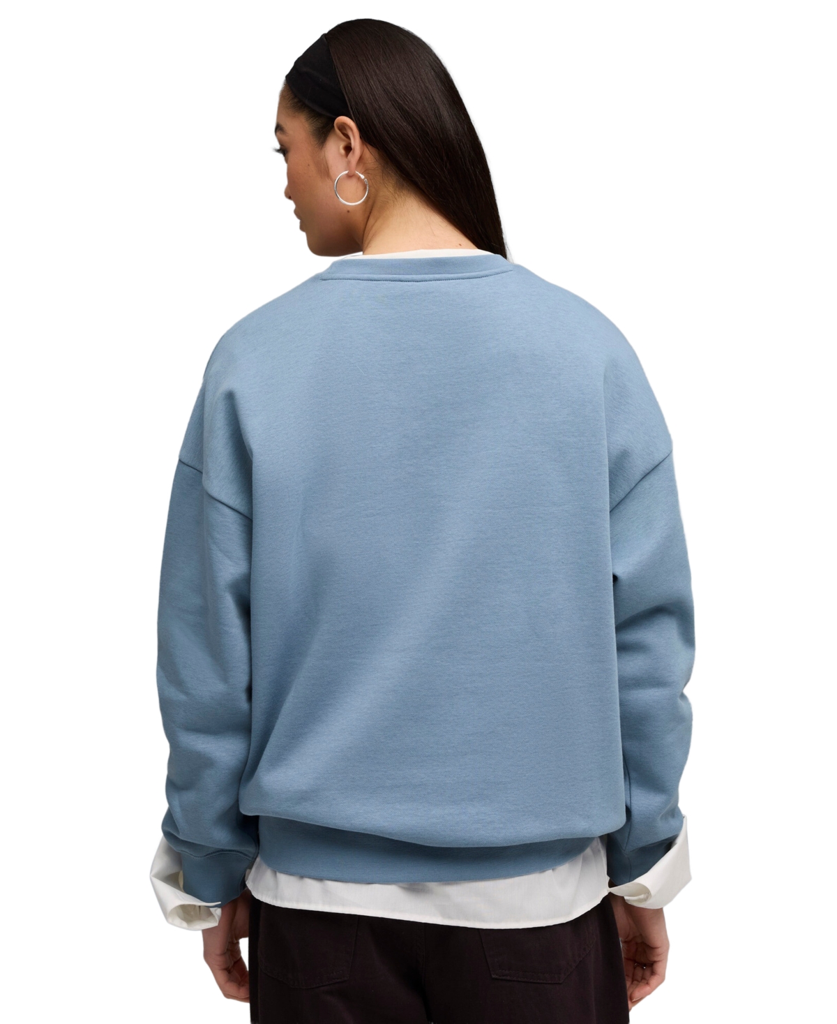 Puma Women's Essential Oversized Crew Fleece Sweatshirt In Multi