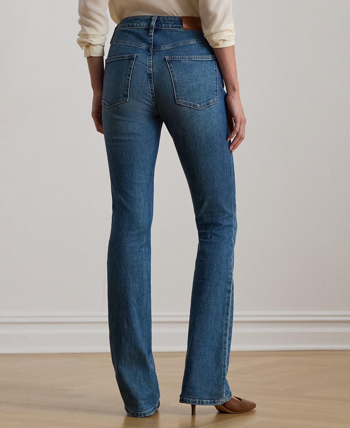 Lauren Ralph Petite High-Rise Boot Cut Jeans