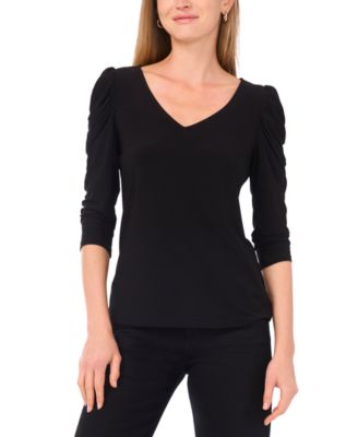 Women's V-Neck Volume Sleeve Top
