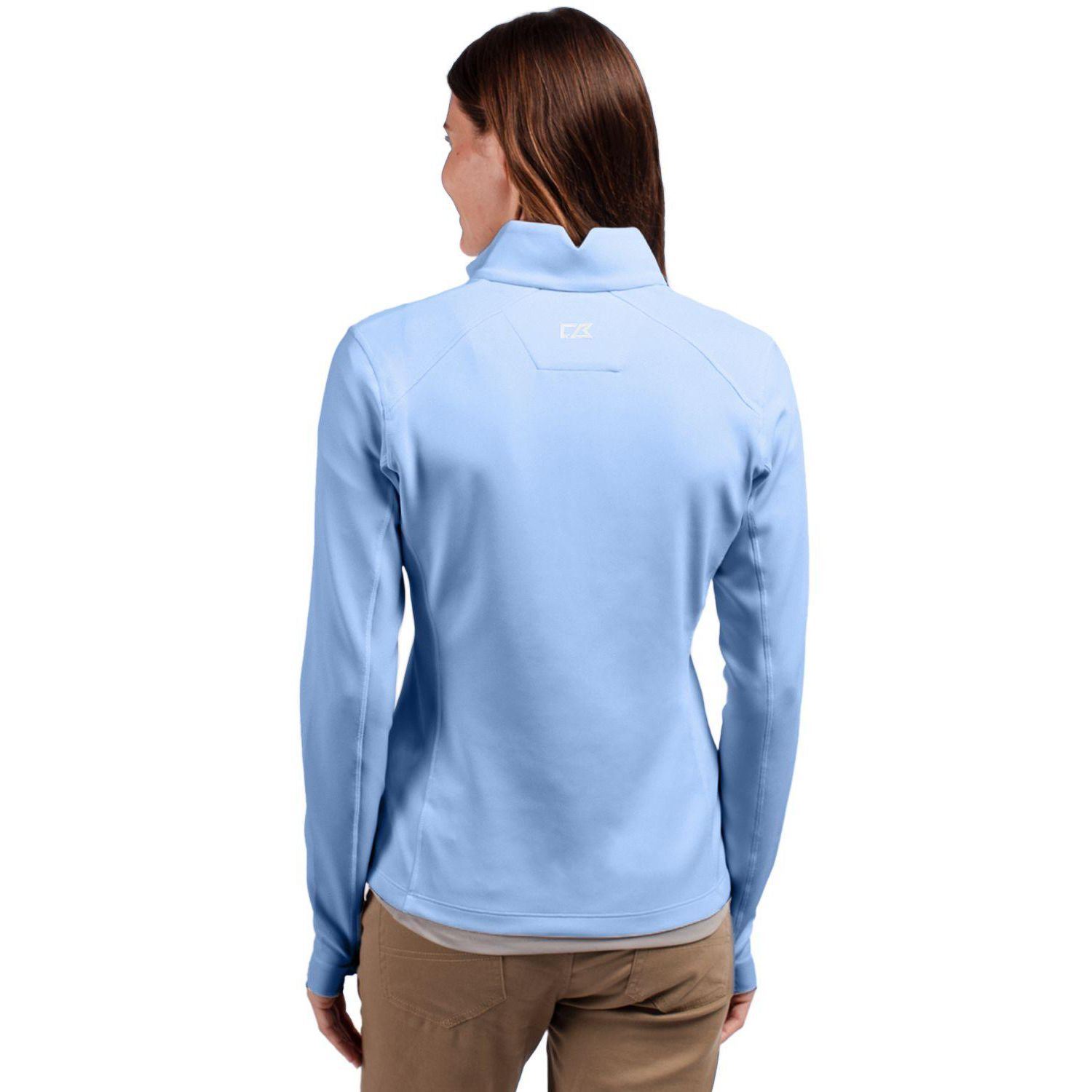 Women's Cutter and Buck Traverse Stretch Eco Quarter Zip Pullover