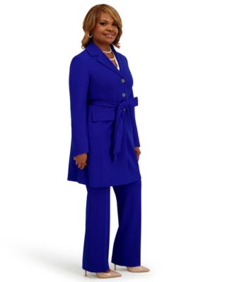 Women's Three Button Patch Pocket Trench Coat