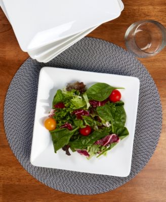 Elegance Square Salad Plates, Set of 6