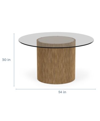 Frandlyn 54" Glass Round Dining Table