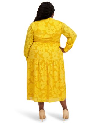 Women's Soft V-Neck Tiered Midi Dress