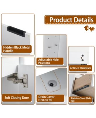 Modern Bathroom Vanity Cabinet Set (Assembly Required)