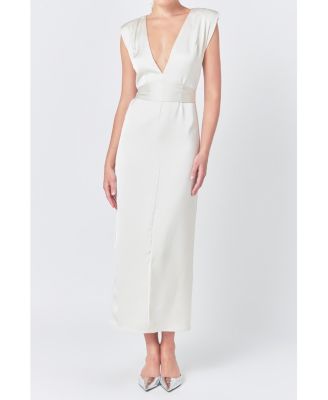 Women's Deep V Maxi Dress