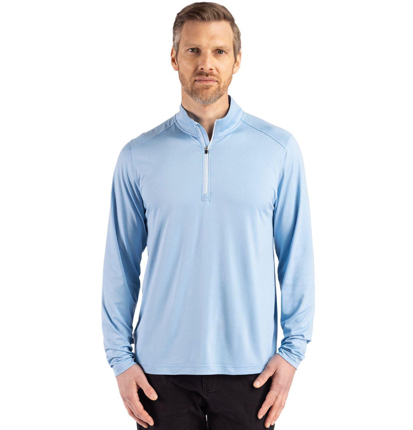 Мужская толстовка на молнии Cutter & Buck Coastline Epic Comfort Recycled Quarter Zip, цвет: Atlas — фото 3
