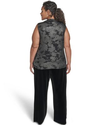 Plus Size Novelty Printed Ruched Top