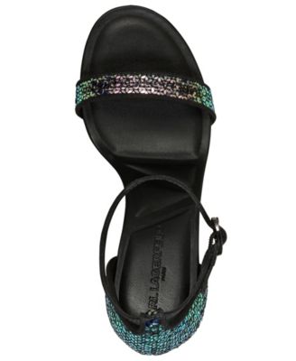 Kenz Logo Sequin Dress Sandals