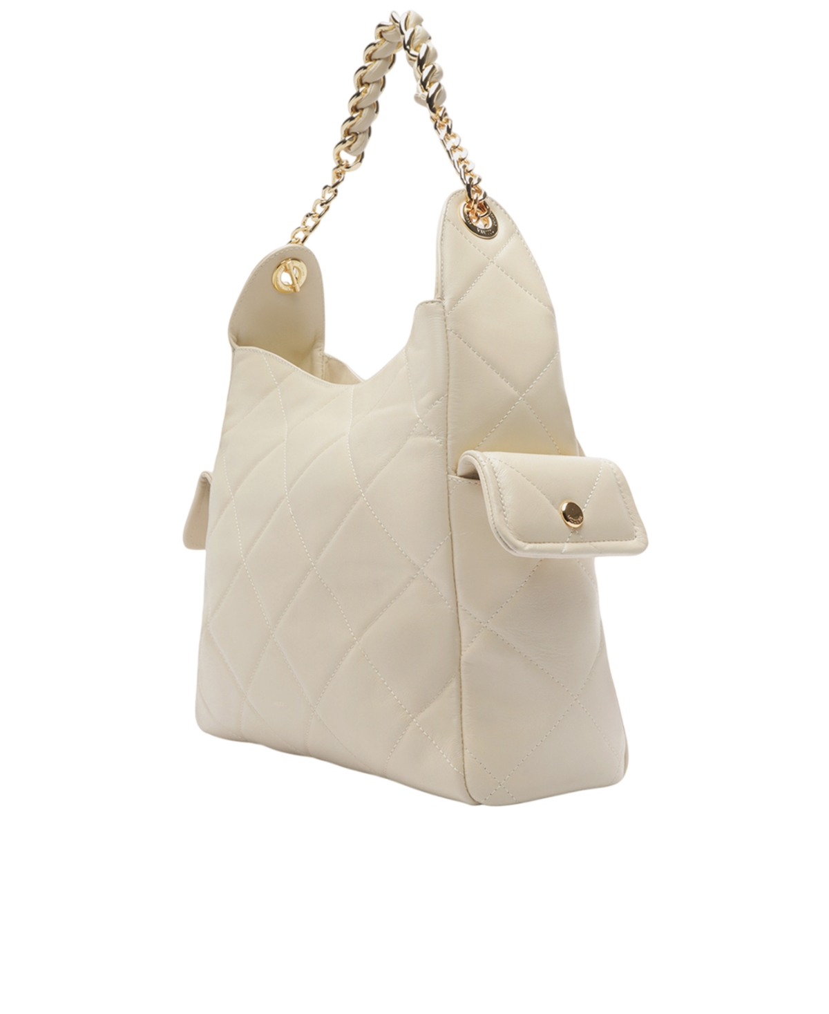 Arezzo Diana Large Leather Shoulder Bag In Brown