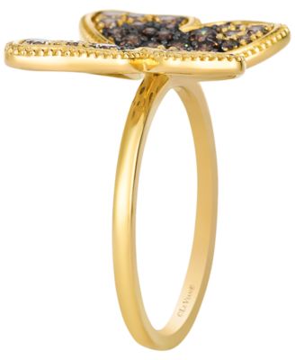 Chocolate Ombre Diamond (1 ct. t.w.) Ring in 14k Honey Gold