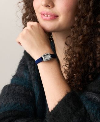 Women's Raquel Two-Hand Navy Velvet Watch, 18mm