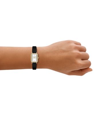 Women's Raquel Two-Hand Black Velvet Watch, 18mm