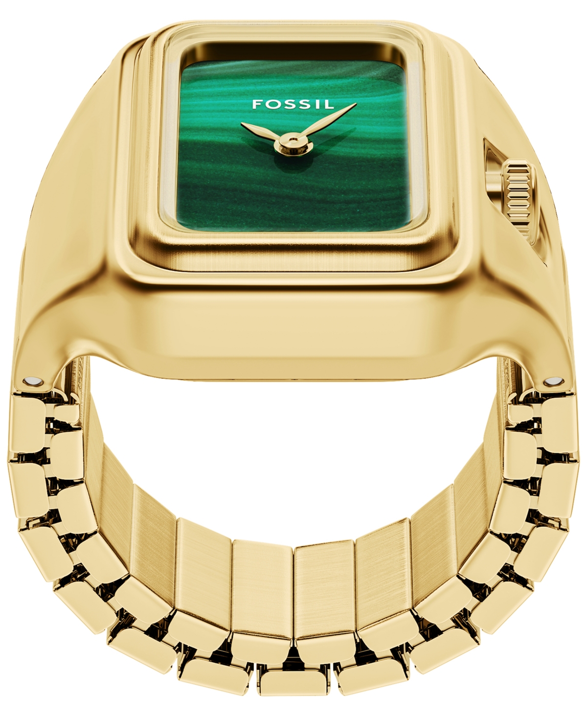 Fossil Women's Raquel Watch Ring Two-Hand Gold-Tone Stainless Steel Watch, 14mm
