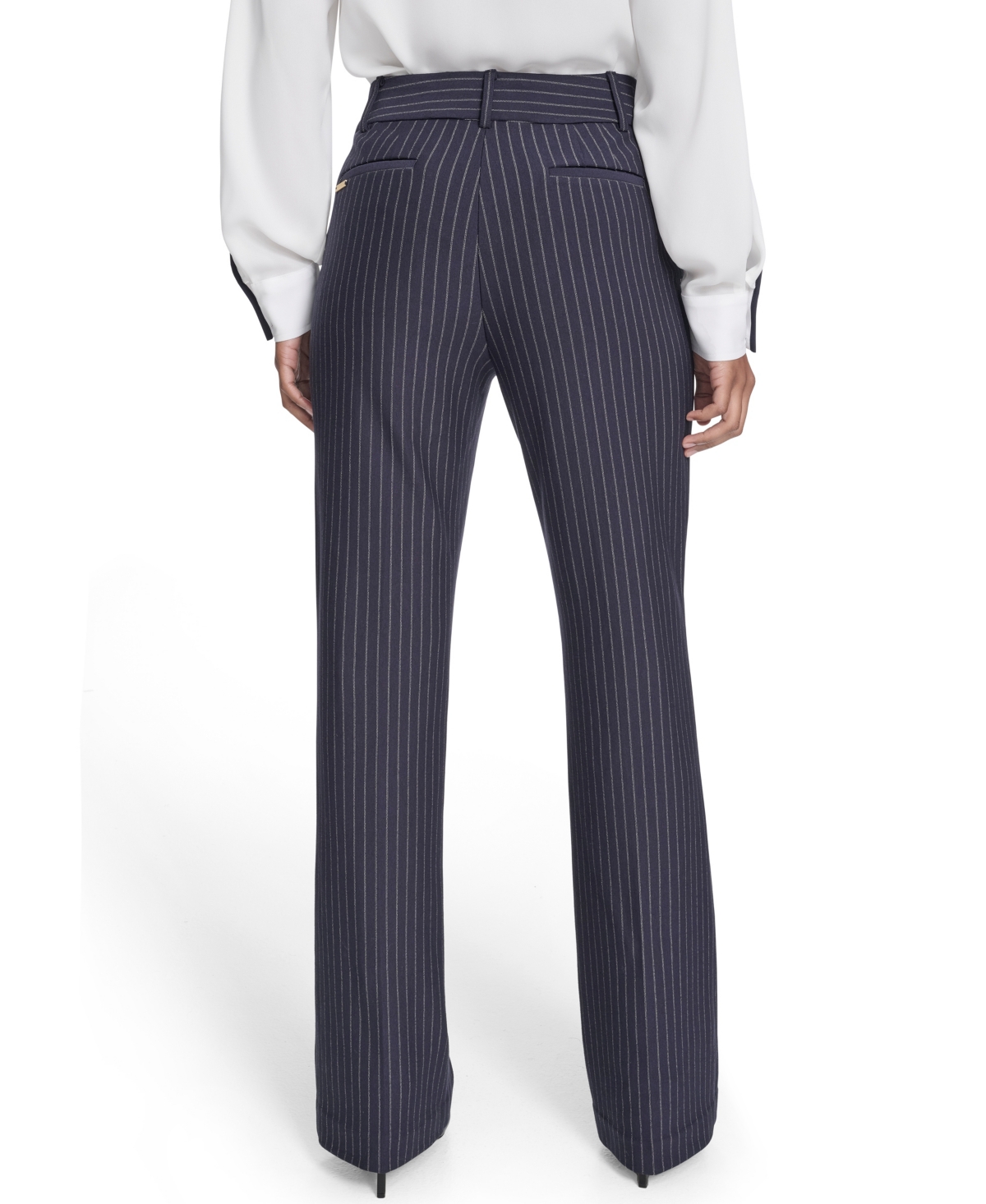 Tommy Hilfiger Women's Mid Rise Striped Sutton Trouser In Blue