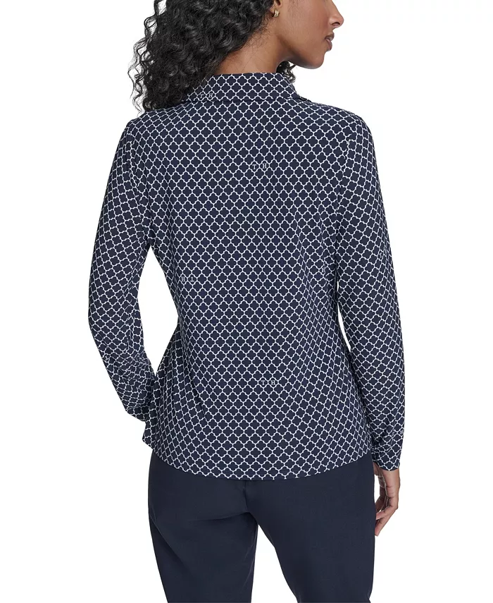 Women's Long Sleeve Clover Button-Up Top - thumbnail 9