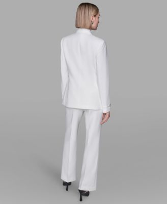 Women's V-Neck 1-Button Front Double Breasted Blazer