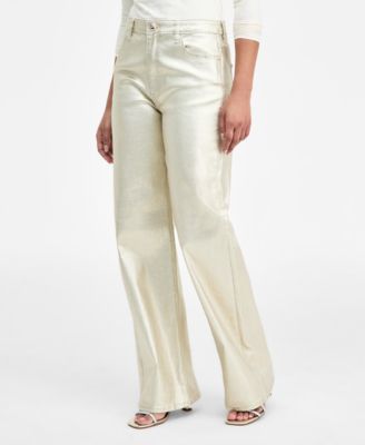 Women's Foil High-Rise Wide-Leg Jeans
